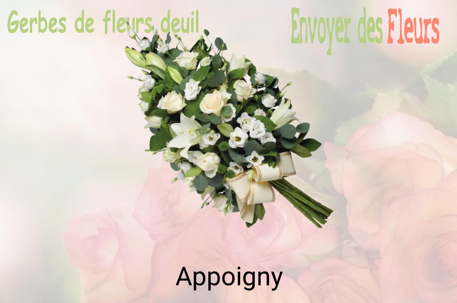 Gerbe de fleurs de deuil livrée à Appoigny